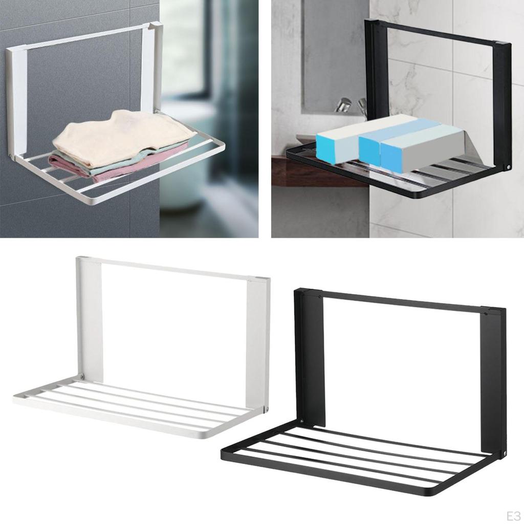 Magnetyczna składana półka Pływające półki Żelazo bez dziurkacza na ubrania Ręczniki Pralka