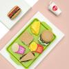 9 PCS Detachable Plastic Hamburger Pretend Toy Fast Food Play Set for Kids with Hamburger Fries Coke Sandwich Popcorn and Tray