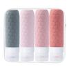 Silicone Travel Bottles Set Portable Dispenser Bottle for 4 Pack Travel BottlesSet with Toiletry Bag