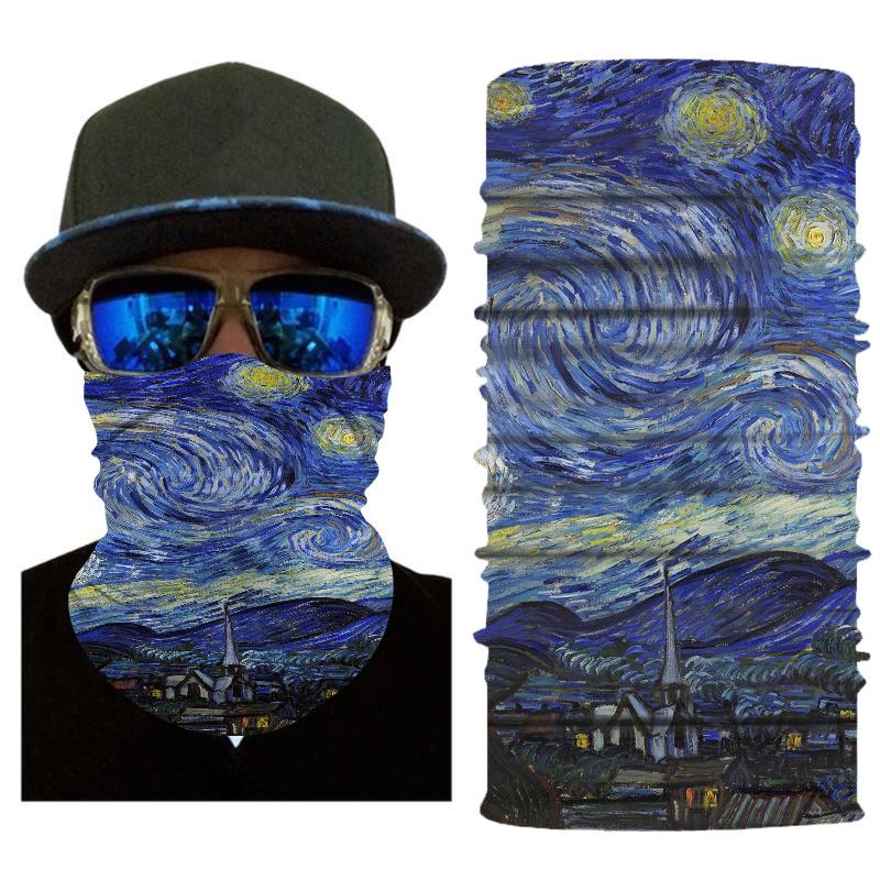 36 stylů multifunkční šátková maska prodyšná poloviční obličejová bezešvá bandana rave maska na obličej