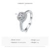 Modian 925 Sterling Silver Round Clear Cubic Zirconia Engagement Rings For Women Wedding Promise Statement Jewelry Gift