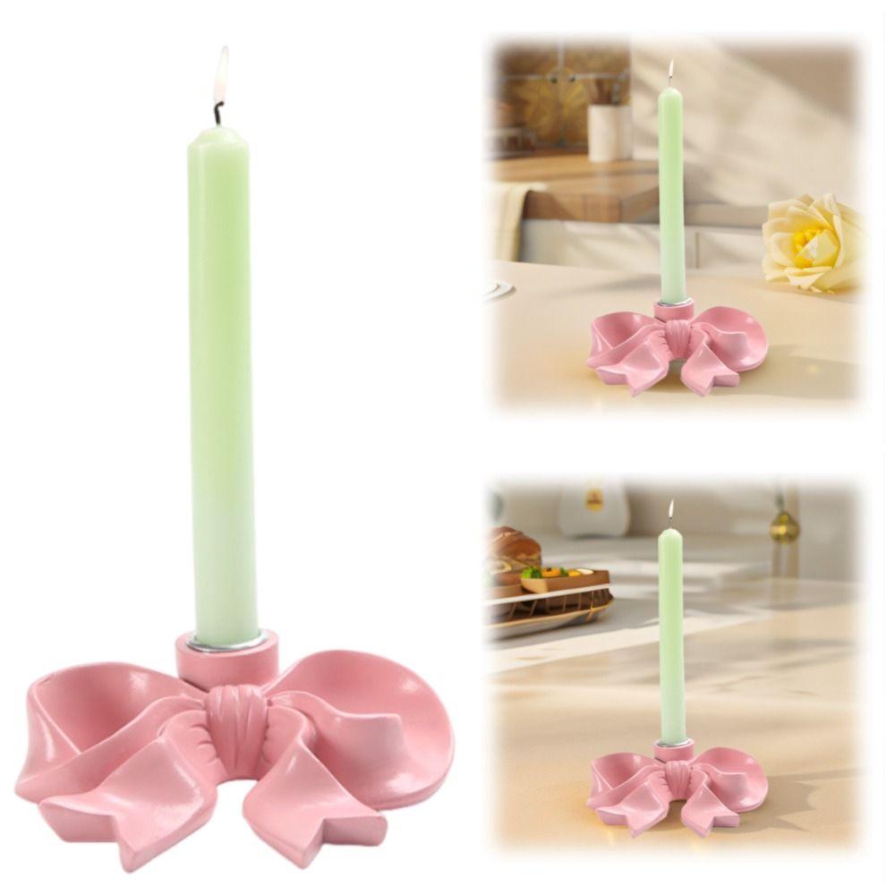 

INS Ceramic Bow Candle Holder Romantic Candle Stands Wedding Candlelight Dinner