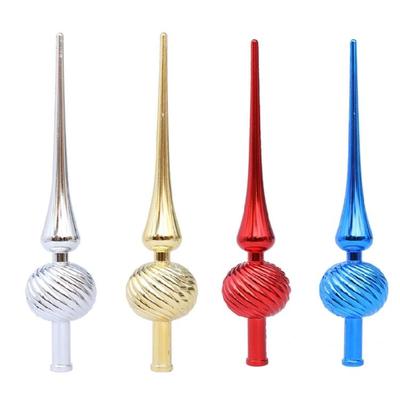 Christmas Finial Tree Toppers Ornament Plastic Construction Easy Installation Tree Star for Party Decoration