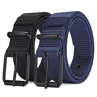 Porous And Durable Pin Buckle Belt Men'S Canvas Sports Men'S Belt Student Outdoor Military Training Jeans Belt