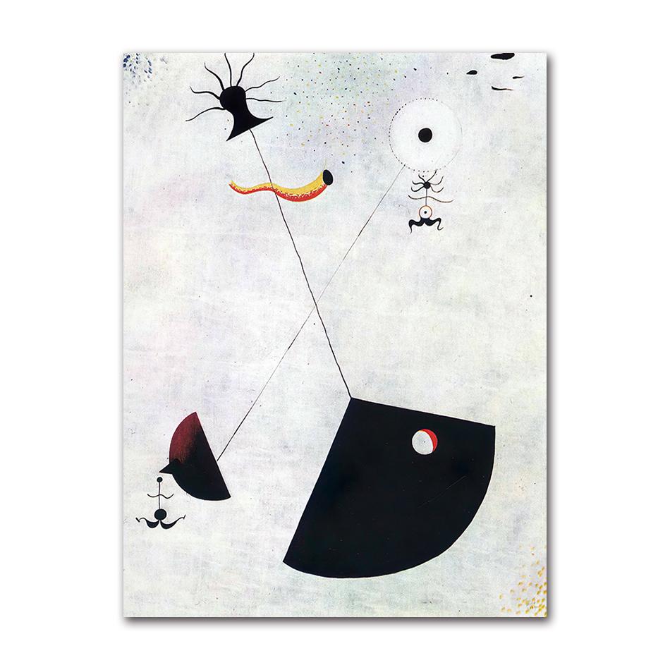 Słynne Plakaty Dzieł Surrealistycznych Joana Miró Abstrakcyjne Malarstwo na Płótnie Retro Sztuka Ścienna Do Nowoczesnego Salonu Dekoracja Domu
