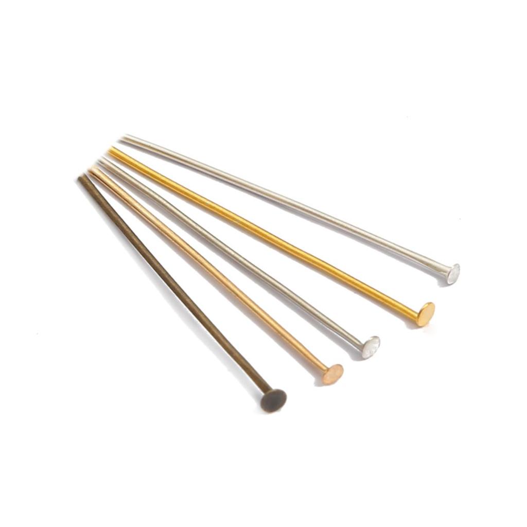 200 Stück Flachkopf Öse Flachkopfstift Eisennadeln Perlen Zubehör für Schmuckherstellung DIY Zubehör Ohrring