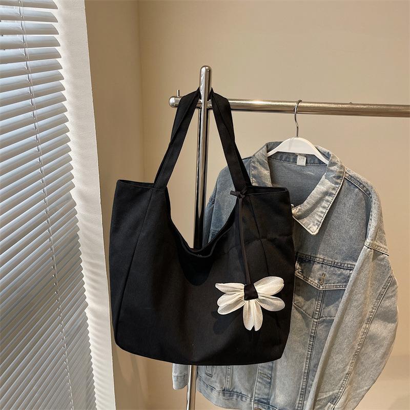 2025 Spring New Korean Version Casual Simple Large Capacity Tote Bag Light Commuting Lazy Wind Shoulder Women's Bag