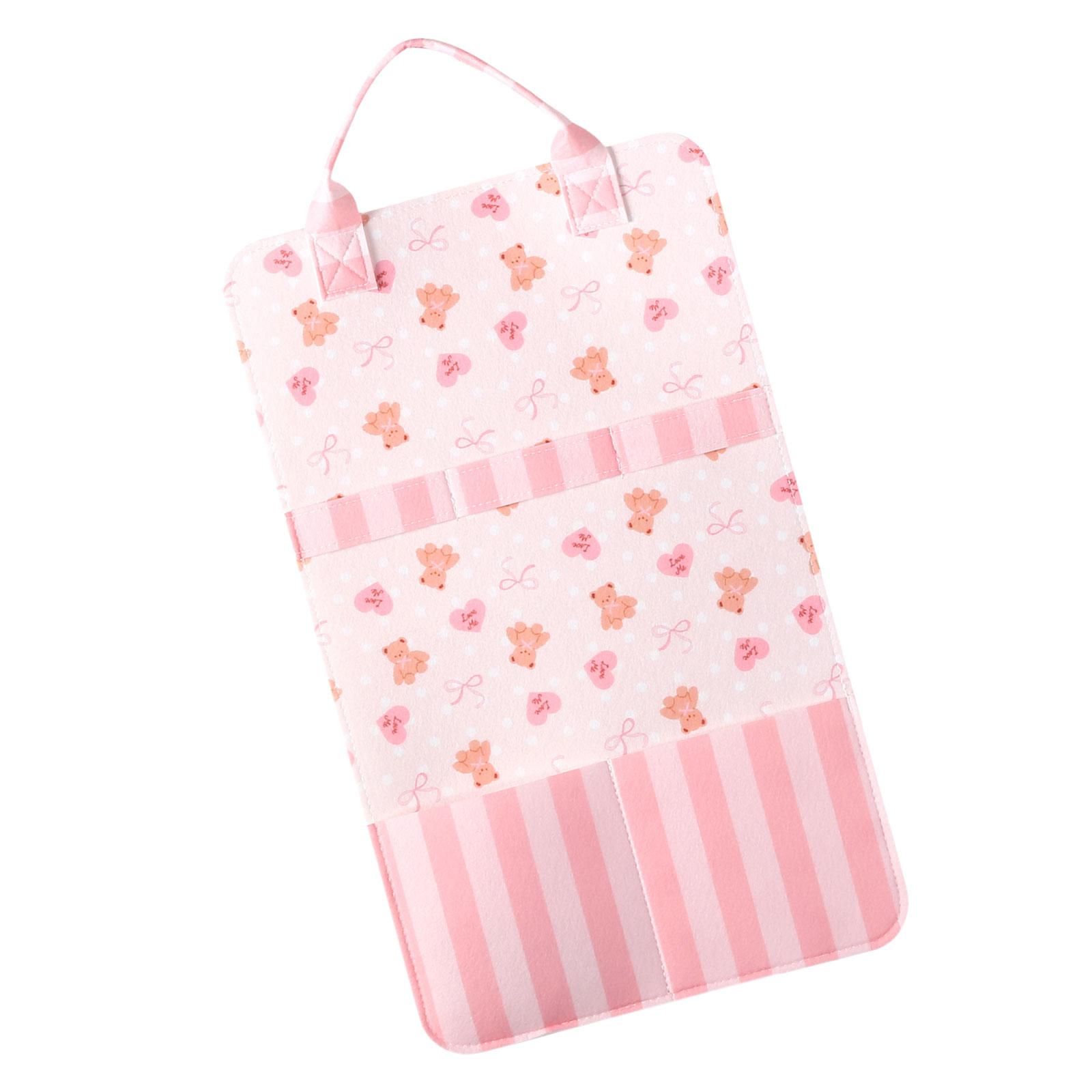 

Durable Fabric Cats Toy Storage Bag Stylish Cartoon Printed Cats Toy Organizers Hanging Pouches for Fun and Clean Homes 1 розовый