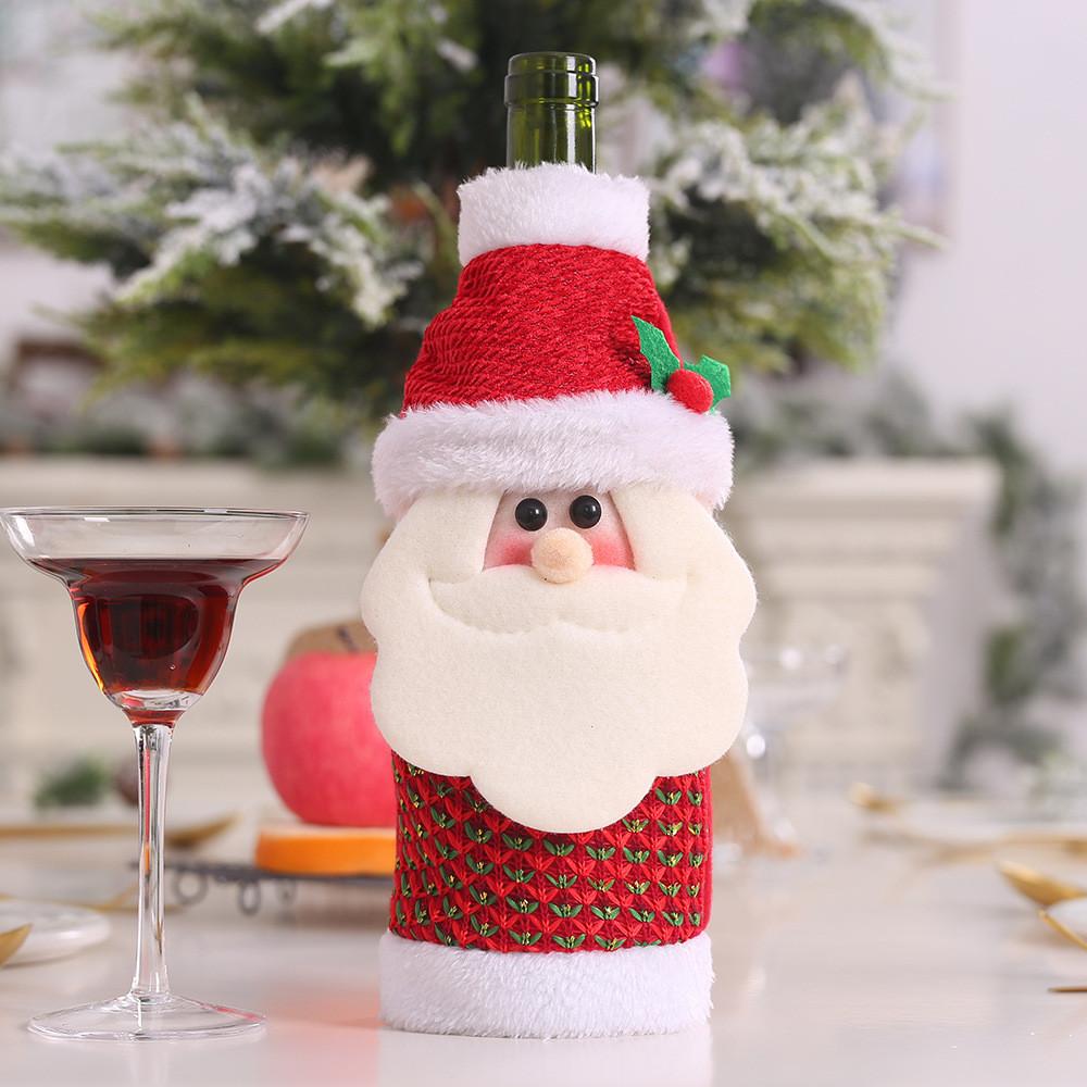 Cheerful Claus Santa Wine Bottle Sleeve Crafted From Durable Polyester Material