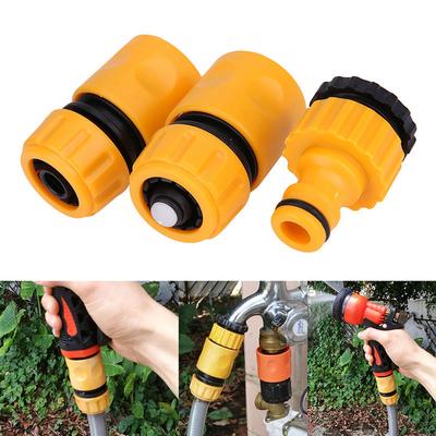 3Pcs Fast Coupling Adapter Drip Tape For Irrigation Hose Connector With 1/2" Barbed Connector