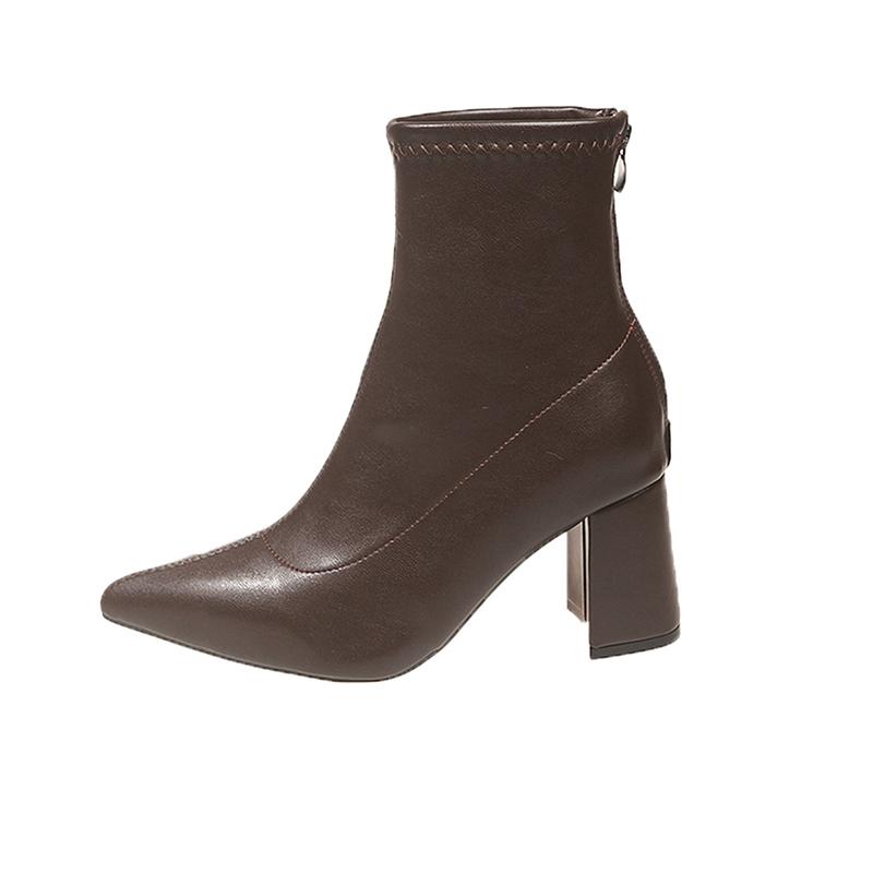 Modă Vintage Vârf Ascuțit Femei Botine Pantofi Toamnă Iarnă Tocuri Pătrate Botine Scurte Zapatos Mujer