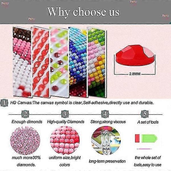 5d Diy Diamond Embroidery Fairy And Dragon Diamond Painting Elf Animal Cartoon Full Round Rhinestones Home Decoration