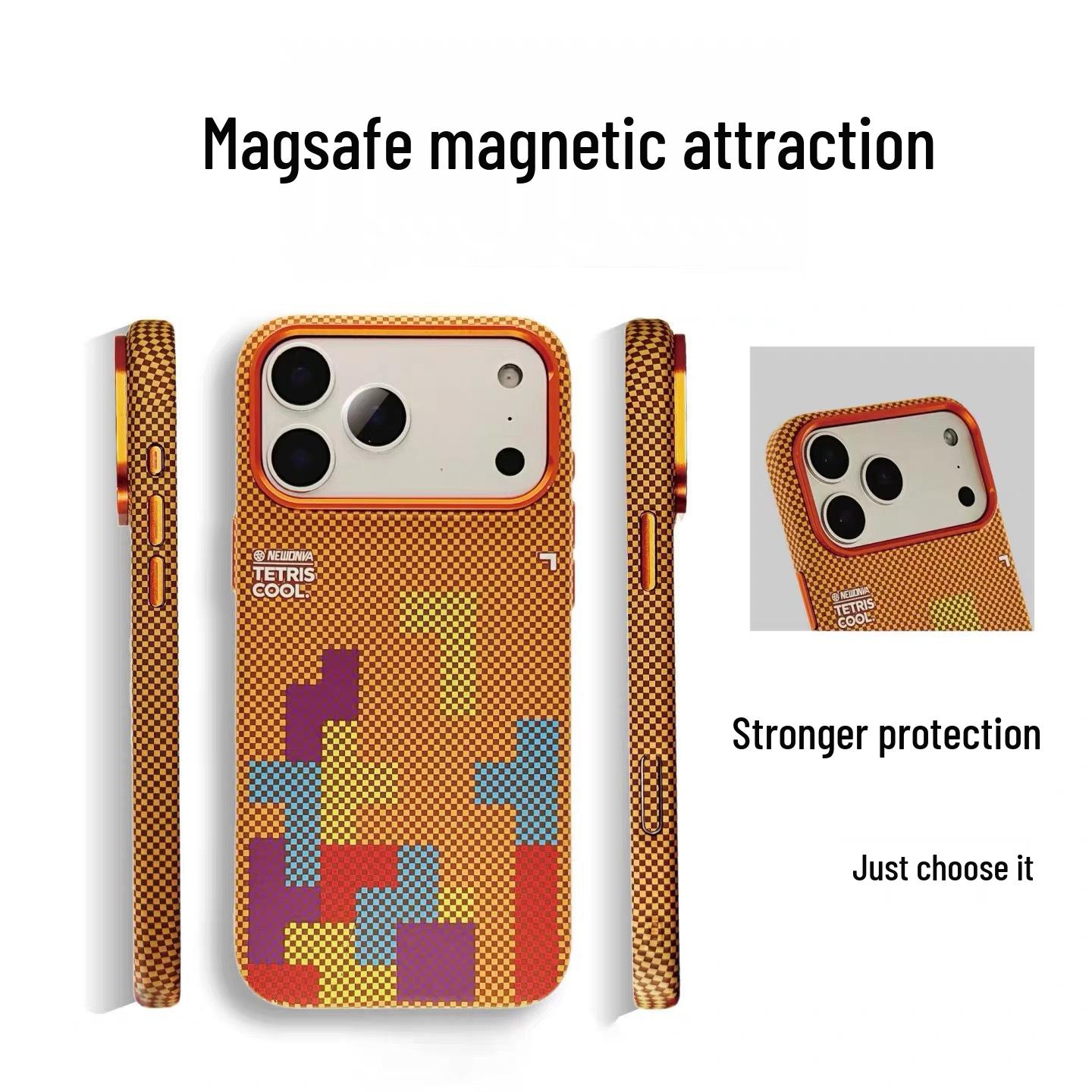 

iPhone 17 Pro Max Tetris Kevlar Magnetic Hard Case S25 Ultra iPhone 15