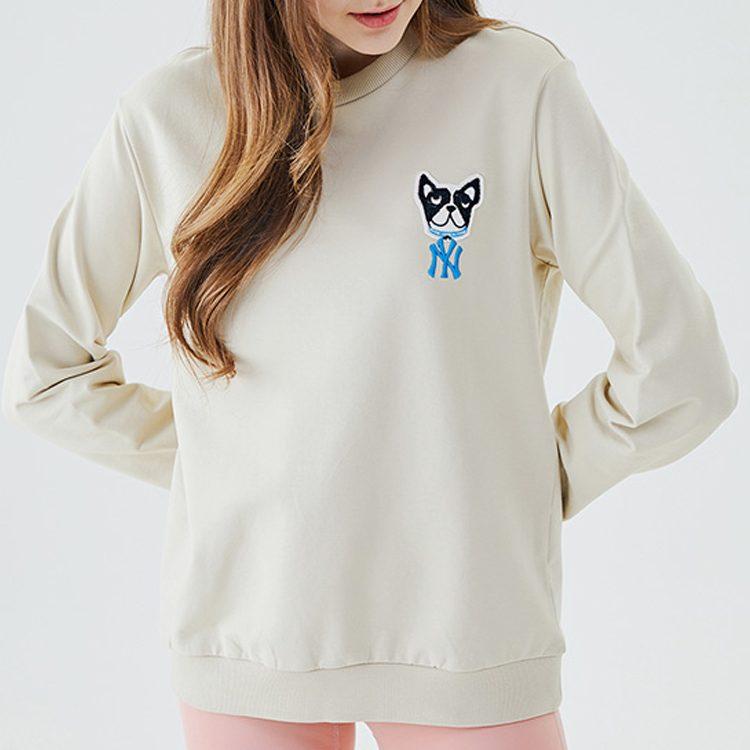 MLB Sweatshirts Unisex Khaki Crew Neck Moderate Regular 31MTC1011-50B