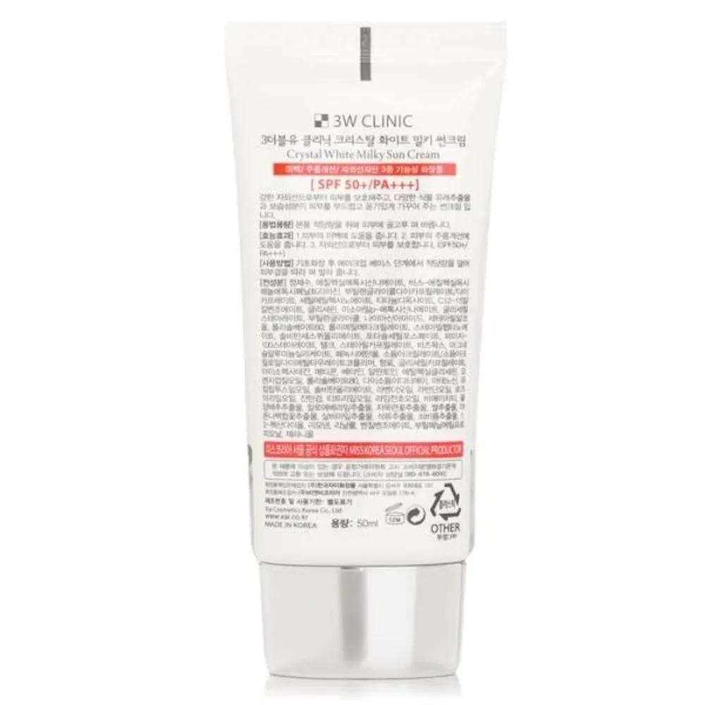 3W Clinique Crystal White Milky Sun Cream 50+/PA++ 50ml