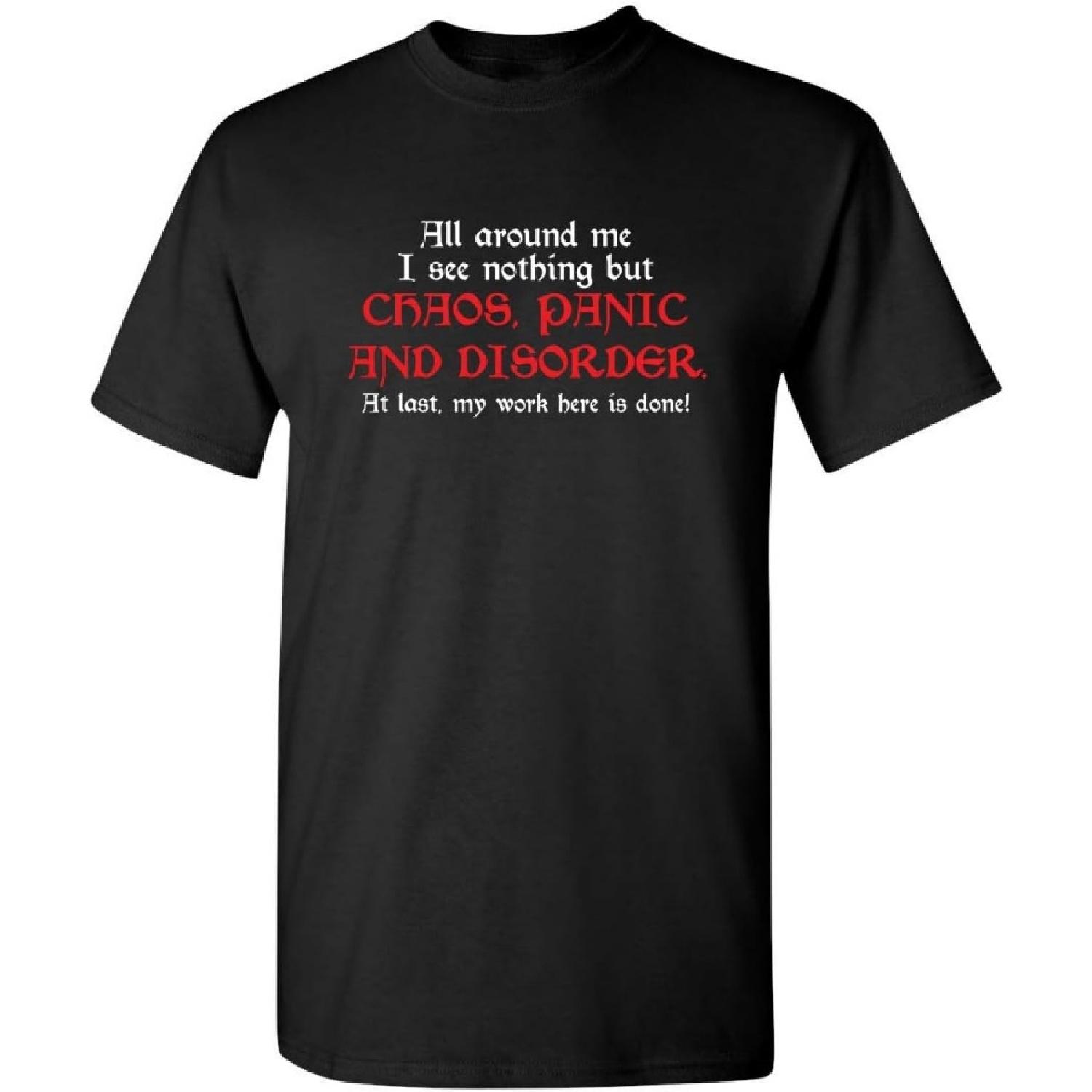 at Last My Work Here is Done Graphic Novelty Sarcastic Funny T Shirt S
