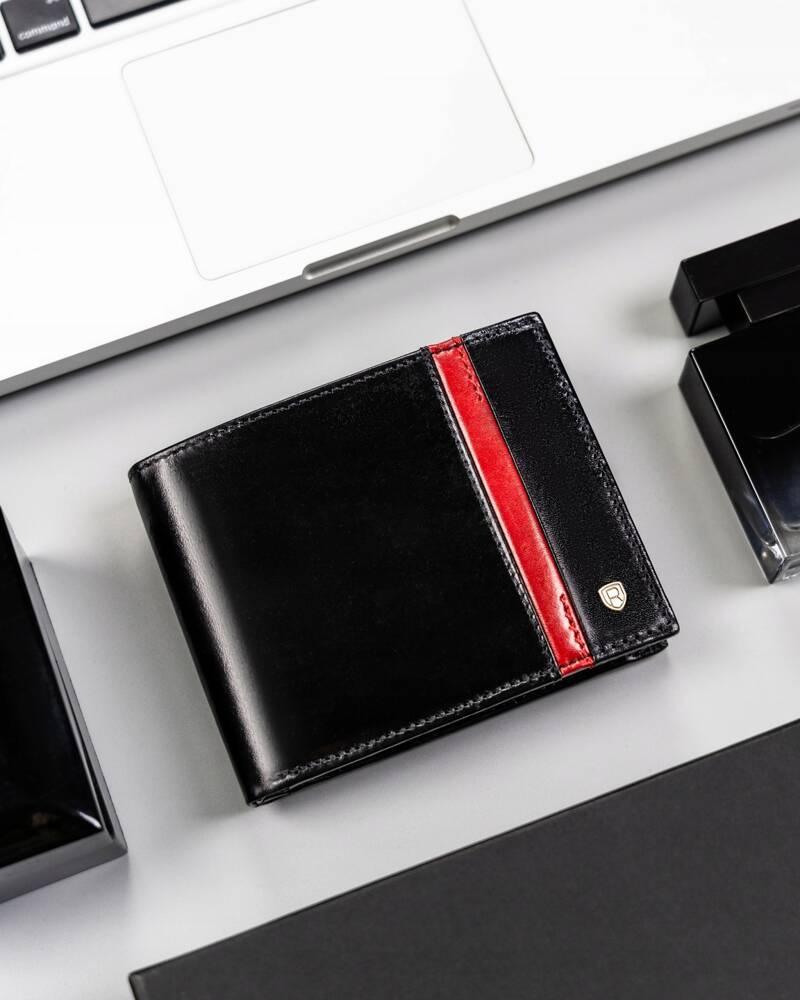 Large, elegant men's wallet made of natural leather - Rovicky
