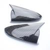 Applicable Hyundai Rearview Mirror Cover Trim - Carbon Fiber Pattern, Anti-Scratch Bull Horn Design