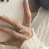 Sweet Cool Wind Empty Flower Opening Ring Female Niche Design Sense Simple Personality Fashion Versatile Ring Ring