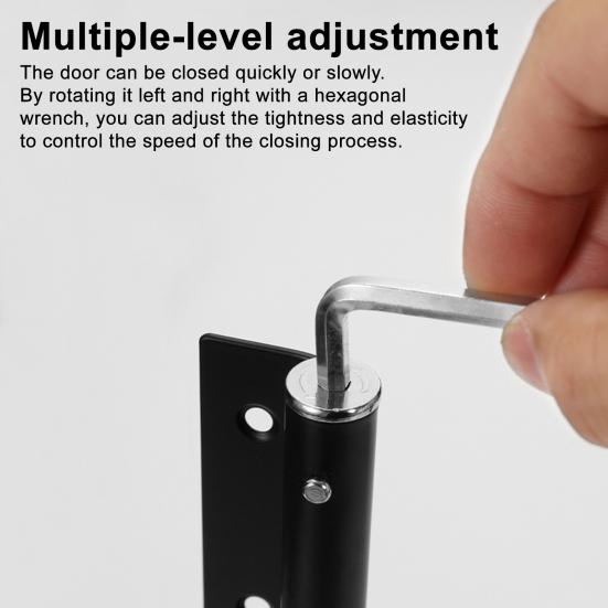 Automatischer Türschließer Leiser Betrieb Edelstahl Selbstschließendes Scharnier mit Soft-Close-Technologie Scharnier Einstellbare Geschwindigkeit Leise