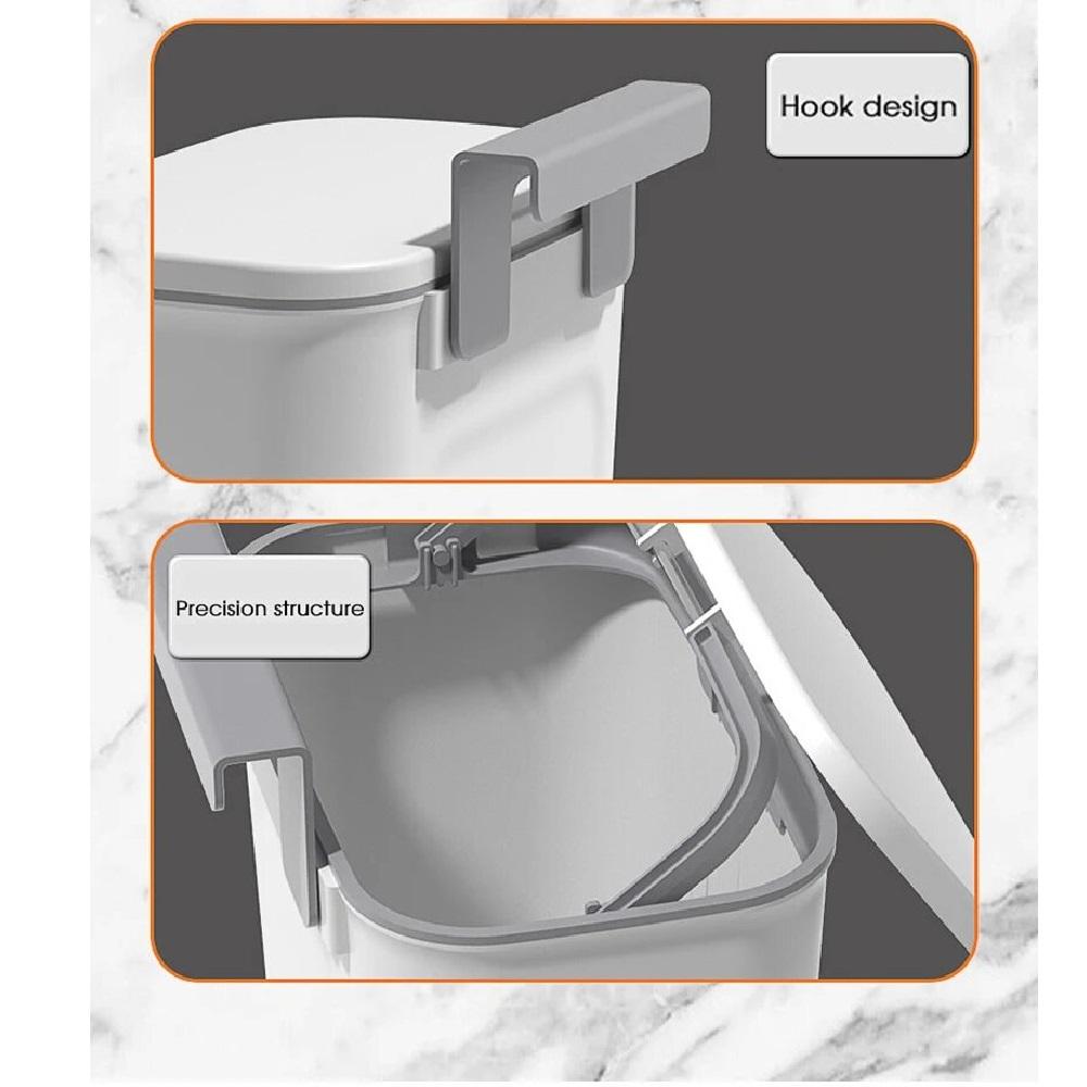 An der Wand montierter Mülleimer, Aufbewahrung im Küchenschrank, intelligenter Eimer für das Recycling im Badezimmer, hängende Mülleimer, Küchenzubehör