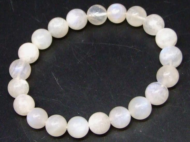 [HINRYO] 26698 Half Price This Month 9mm-10mm 4A Moonstone Bracelet, Inner Diameter 16cm, Indian Natural Stone, Power Stone