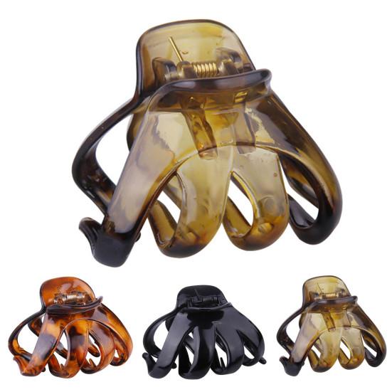 4 Stück Haarklammern Oktopus Koreanischer Stil Damen Einfarbige Anti-Fall Haarklammern für den täglichen Gebrauch