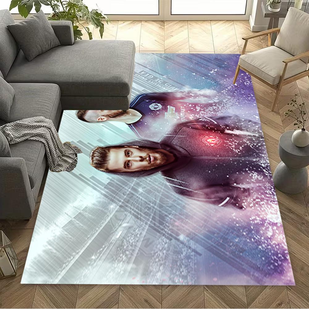 Dynamic Soccer Kick Floor Mat Suitable for Bedrooms Foyer Decorate room Entryway Anti-slip Rug Anime Office Decor Best for Christmas