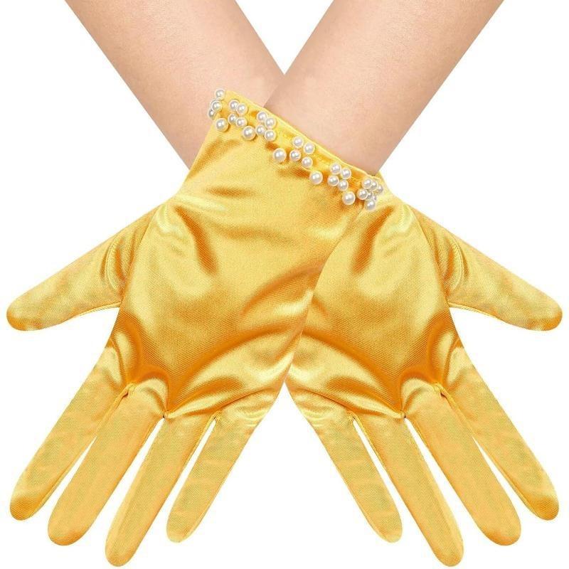 

Mary C 25496 pearl wedding gloves bridal wedding gloves помаранчевий
