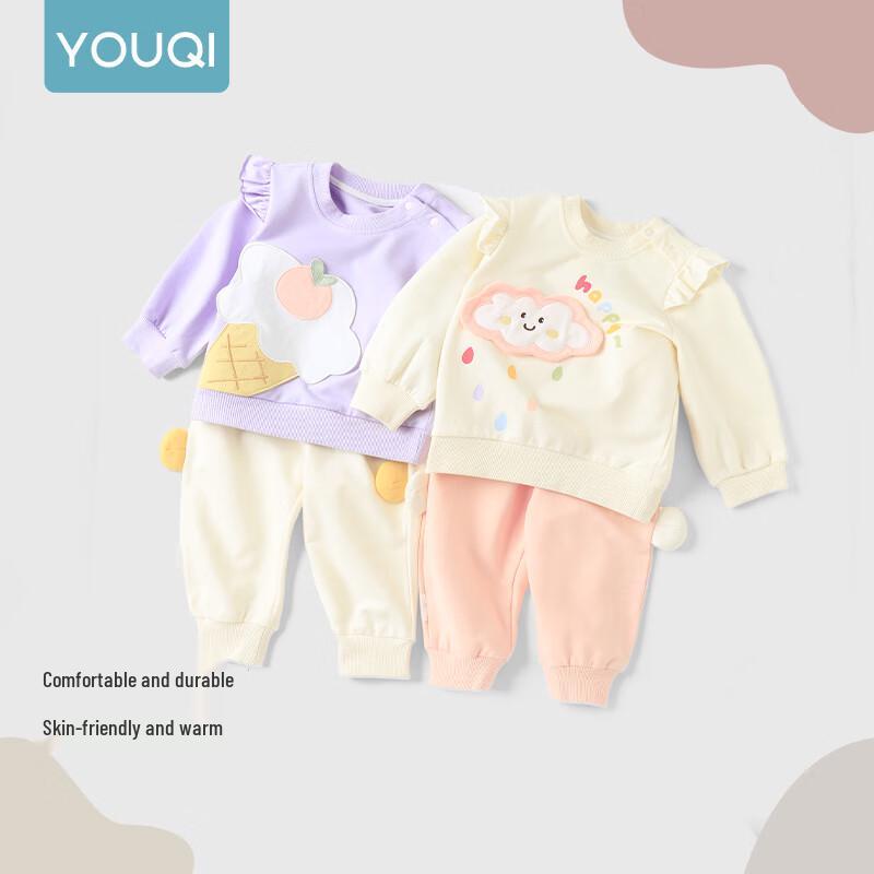 Baby Girls' Long-Sleeve Two-Piece Outfit