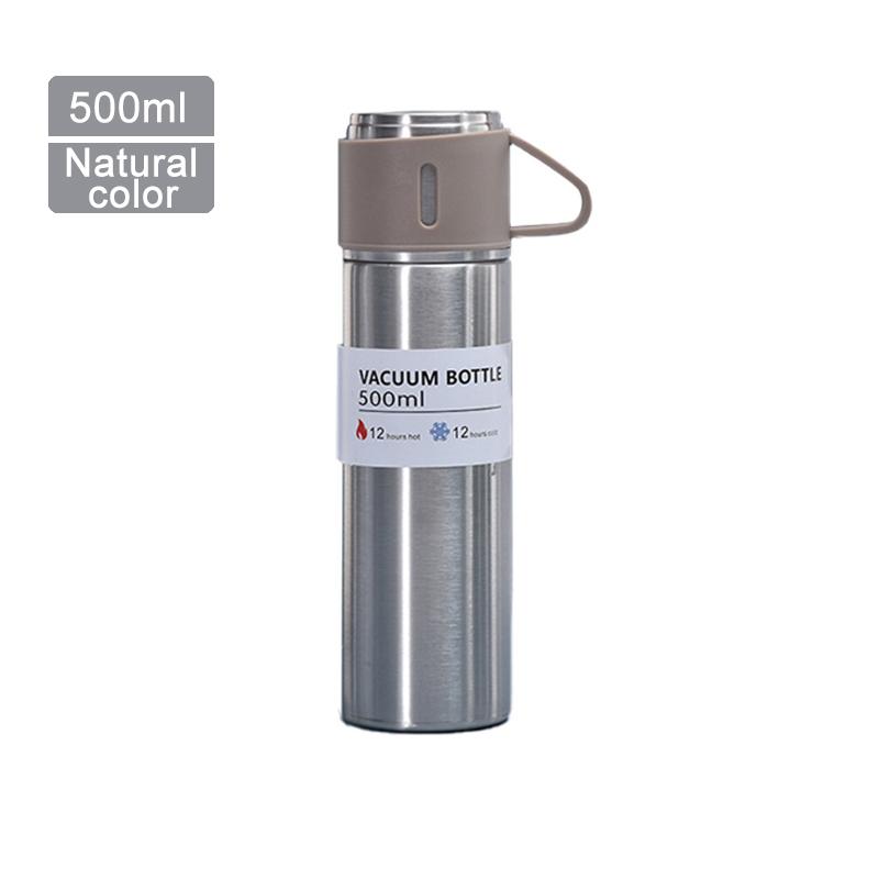 

500 мл вакуумная термокружка бизнес креативная прямая кружка портативная спортивная на открытом воздухе большой емкости портативный набор кружек 500ml