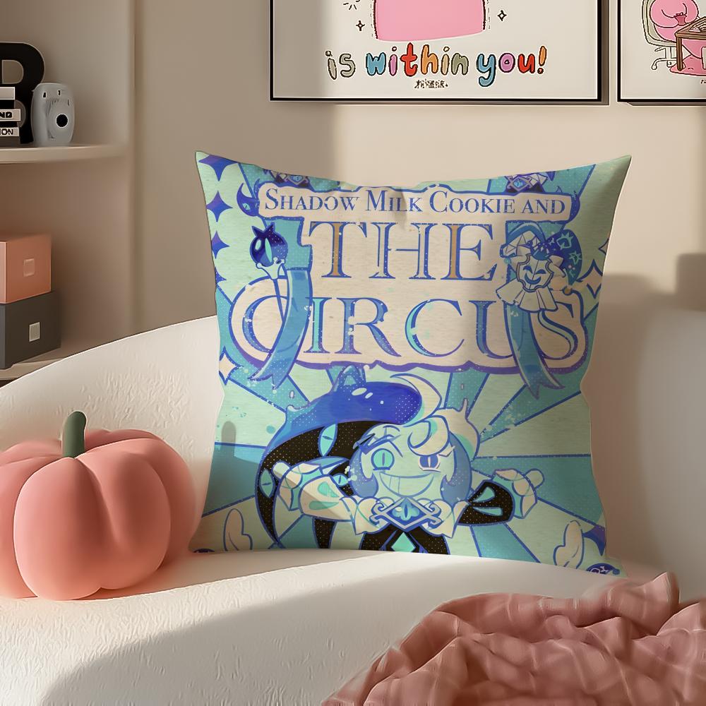 Hot Cute Casual Korean Game CCookie Run Kingdom Cushion Cover Pillowcase Short Plush Invisible zipper Room Sofa Cushion Cover