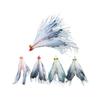 Ice Silk Shrimp Fishing Lure: Crazy Charlie Fly Hook with Sunflower Sequins, Red Tail, and Green Shoot for Bass and Mandarin Fish.