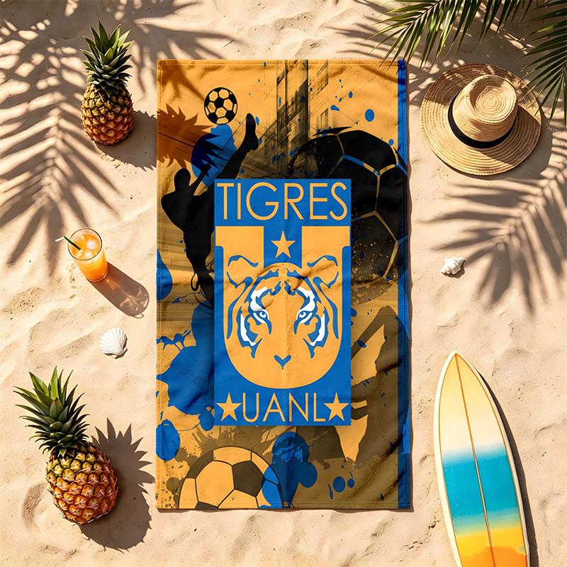 Tigres UANL (1) Theme Beach Towel Sand Resistant Soft And Comfortable Suitable For The Pool Camping Yoga And Diving A Travel