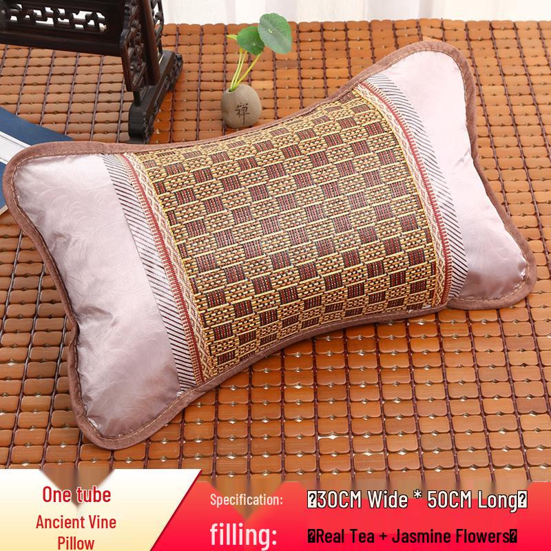 Bamboo Cooling Summer Pillow - Ice Silk Rattan for Dormitories