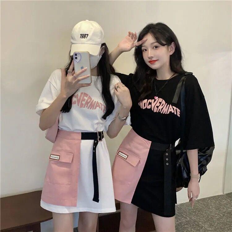 Chic Women's Two-Piece Summer Skirt & T-Shirt Set - 2022 Trendy Design