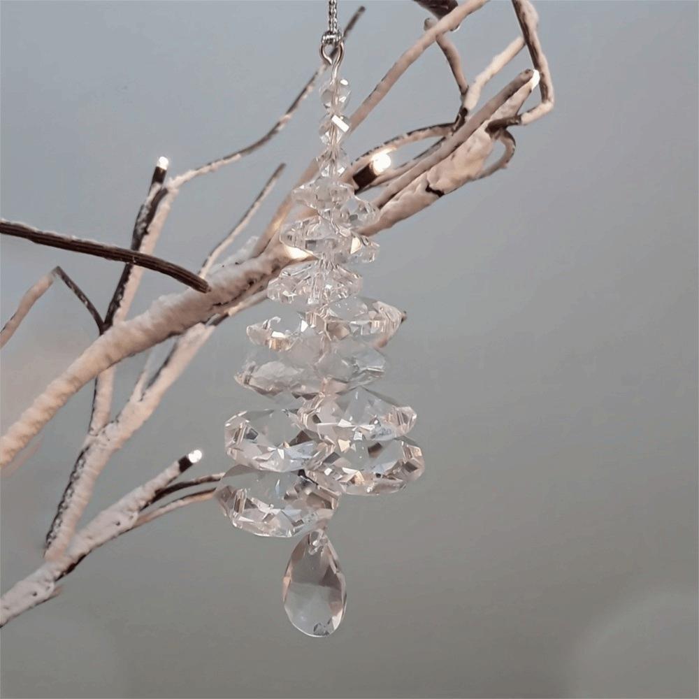 Crystal Xmas Tree Hanging Pendant Bead Design Acrylic Christmas Ornaments  Christmas