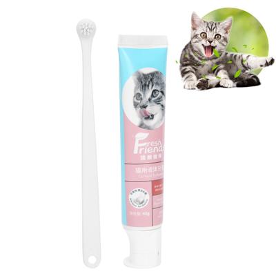 Sagit Pet,Cat,Toothbrush,And,Liquid,Toothpaste,Set,Teeth,Cleaning,Soft,Head,Brush,Teeth,Care,Tool,45ml