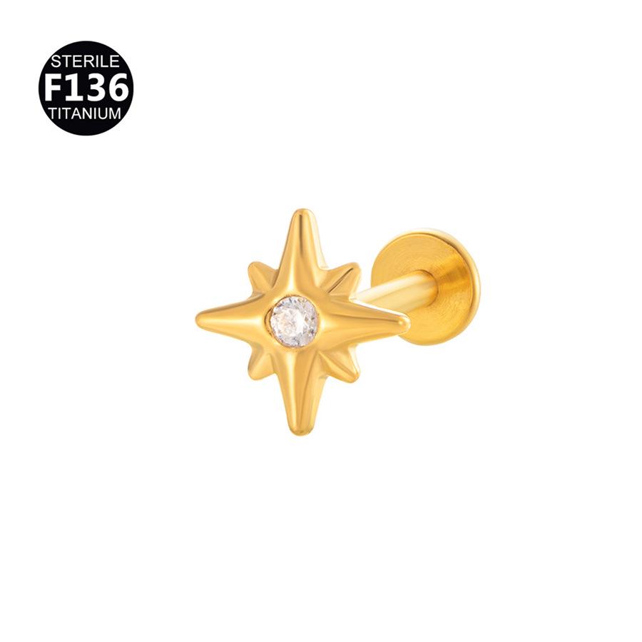 Titanium Fox Pigeon Heart Ear and Lip Cartilage Stud Jewelry