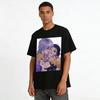 Lesbian Couple Print T-Shirt, Trendy Cool Style Casual Loose Top For Women Romantic Vibe Tee Pure Cotton T-shirt