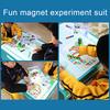 DIY Magnet Bar Ring Horseshoe Car Compass Kids Science Experiment Tool with Box