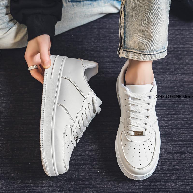 Männer Turnschuhe Casual Sport Schuhe für Männer Leichte PU Leder Atmungsaktive Schuh Herren Flache Weiße Tenis Schuhe Zapatillas Hombre