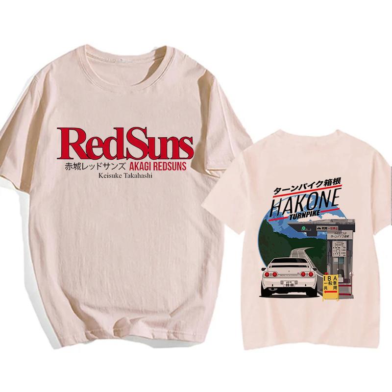 Japonské anime Initial D EU velikost tričko Redsuns kreslené gotické topy AE86 vtipné Harajuku manga tričko pánské grafické tričko mužské