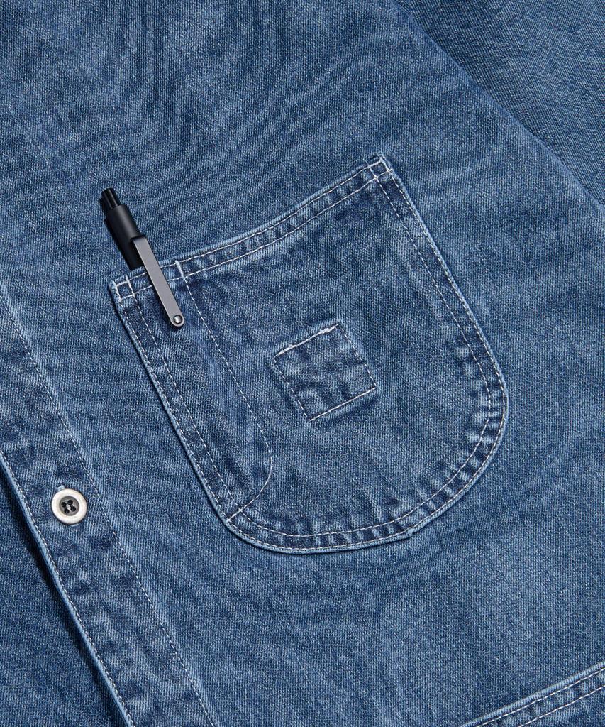 ESPIONAGE Denim Coverall Shirt Jacket Washed Indigo