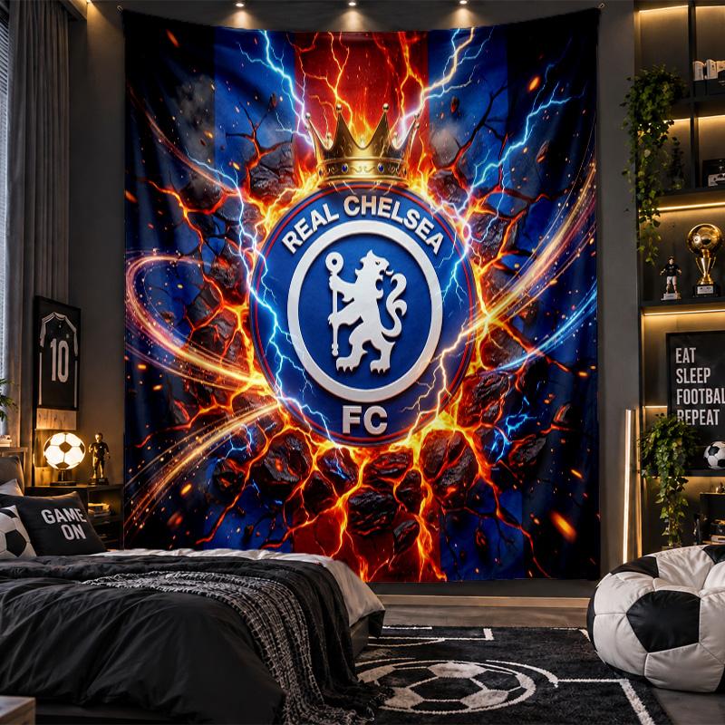 Wandbehang Wandteppich Chelsea FC Drucktuch für Wohnzimmer Schlafzimmer Heimdekoration