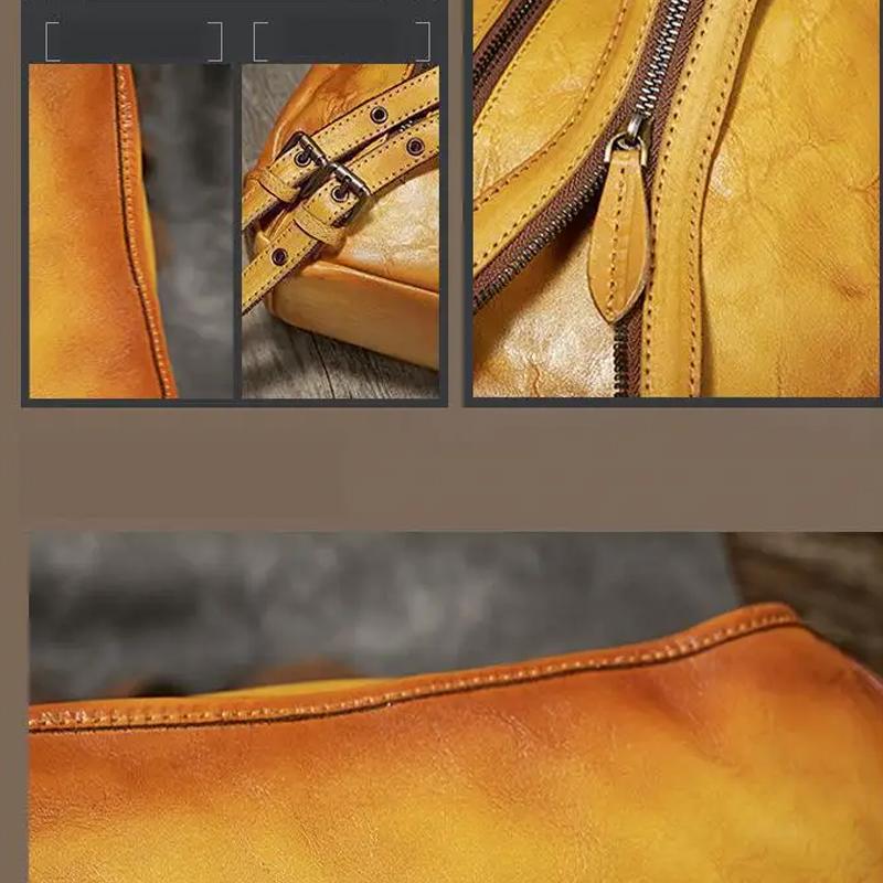 Retro taška na hrudi Crossbody kabelky z hovězí kůže pro ženy 2024 Nová ručně vyrobená embosovaná módní květinová dámská taška Messenger