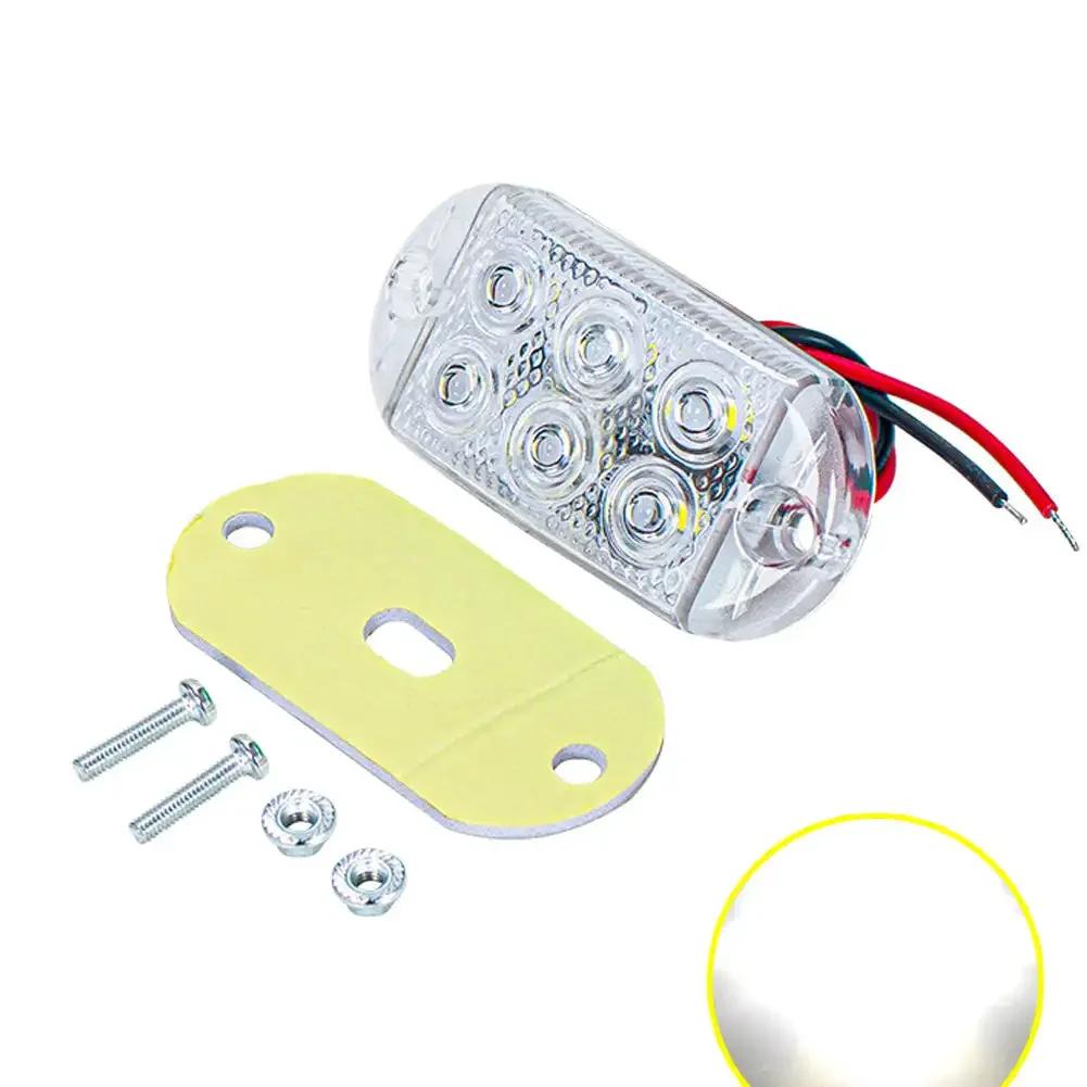 1Pcs Bright Waterproof Truck Led Side Light Truck Waist Light Signal Light 6LED 12-80V Trailer Sidelight Taillight