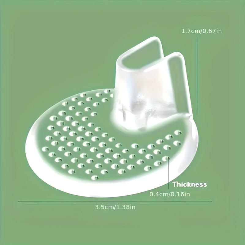 Transparent Anti-Wear Half Pads for Flip-Flops with Silicone Dots, Non-Slip Toe Protectors for Sandals