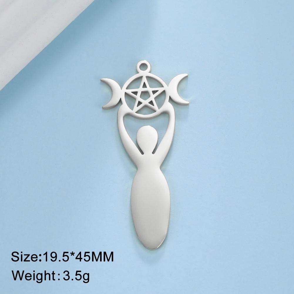 Teamer 5pcs Witch Knot Charm Vintage Knot Amulet Stainless Steel Charms for Bracelet Jewelry Making Accessories Wholesale