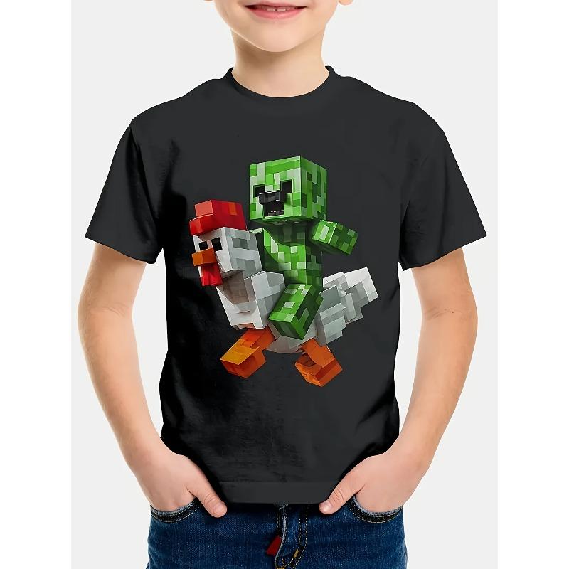 

European sizes Boys Fashion T-Shirt 164cm чорний